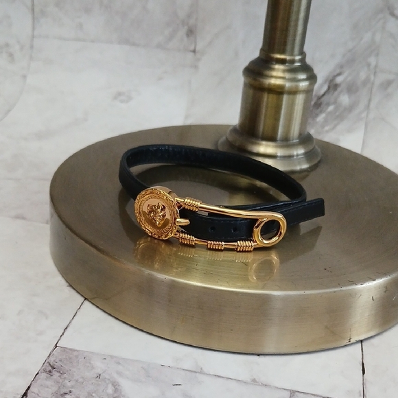Versace Black and Gold Medusa Bracelet - Picture 6 of 6
